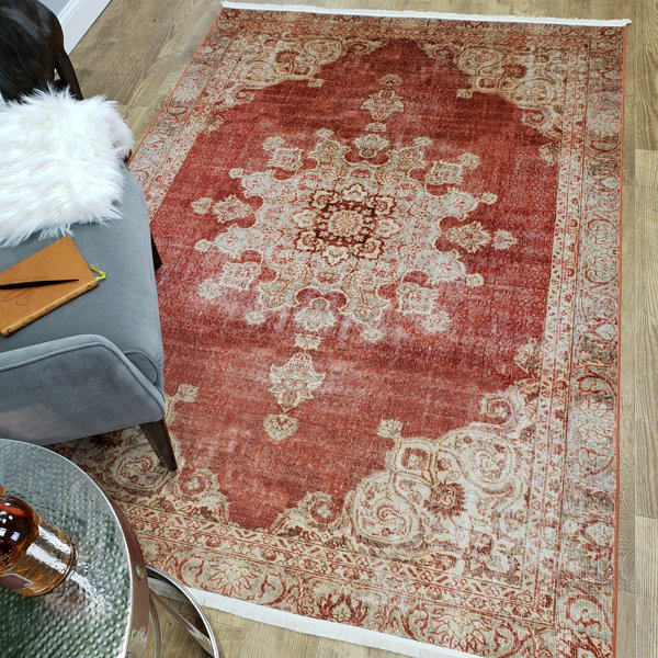 World Menagerie Covin Oriental Red Area Rug Wayfair